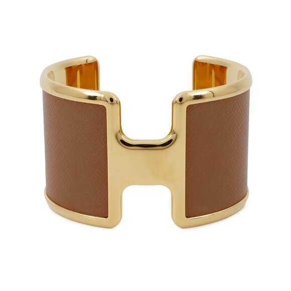 HERMES Olympus Bangle Epsom/Gold Plated Gold - Picture 1 of 9